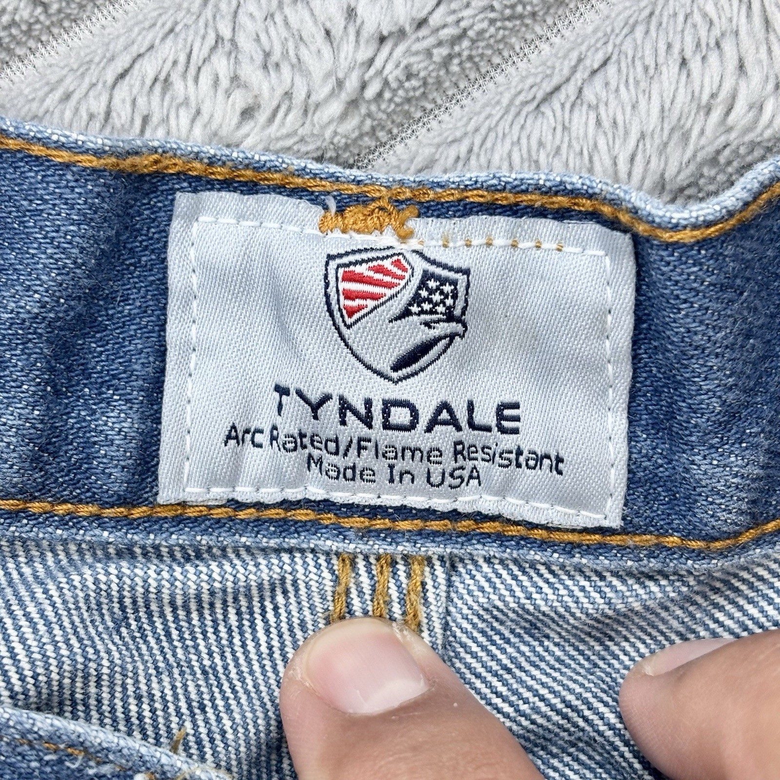 Tyndale FR Jeans Men 42×28 Blue Flame Resistant Cotton Arc F290T Denim blue