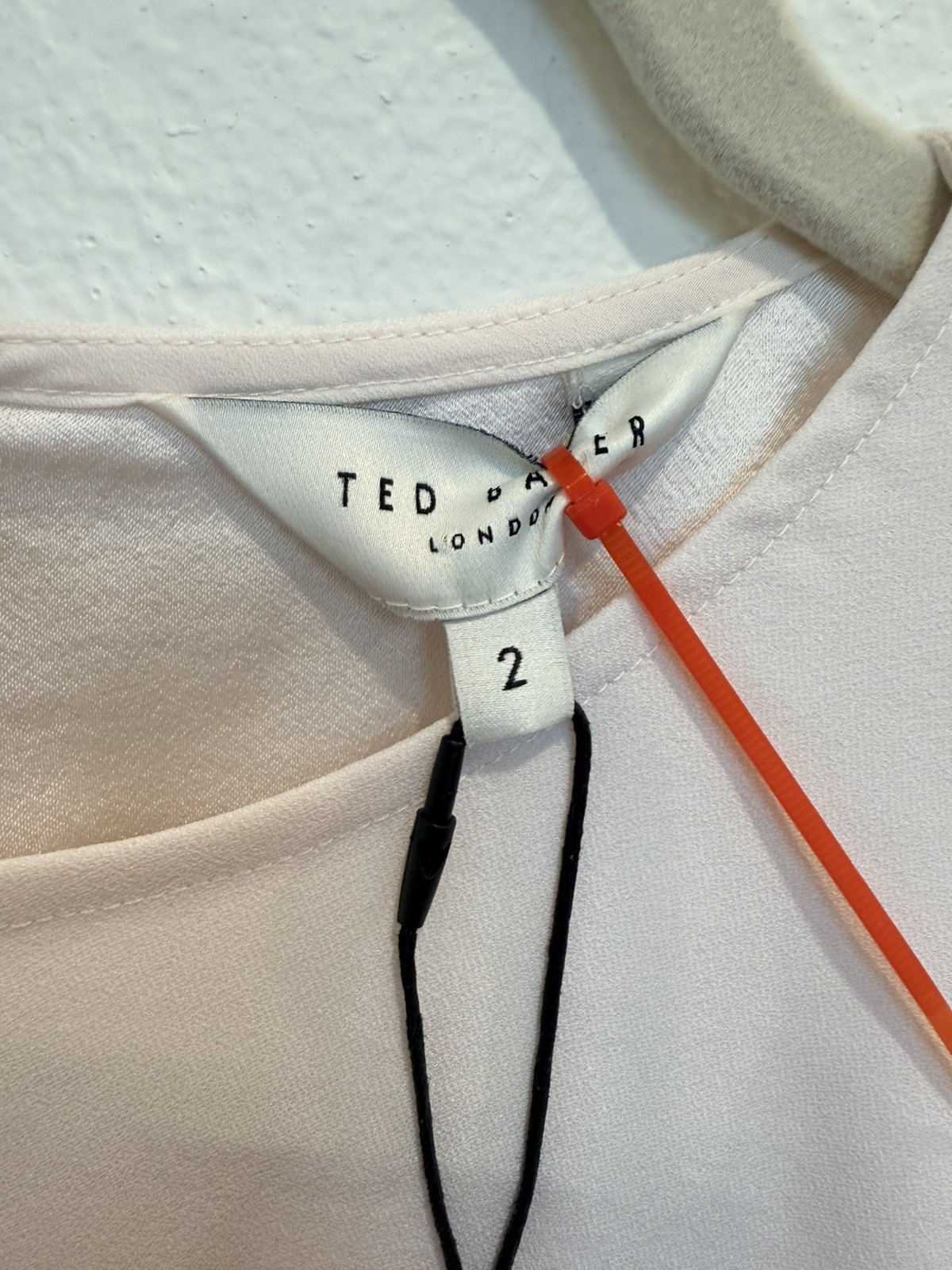 NWT TED BAKER LONDON Ivory Batwing Sleeve Blouse Top Shirt Sz 2