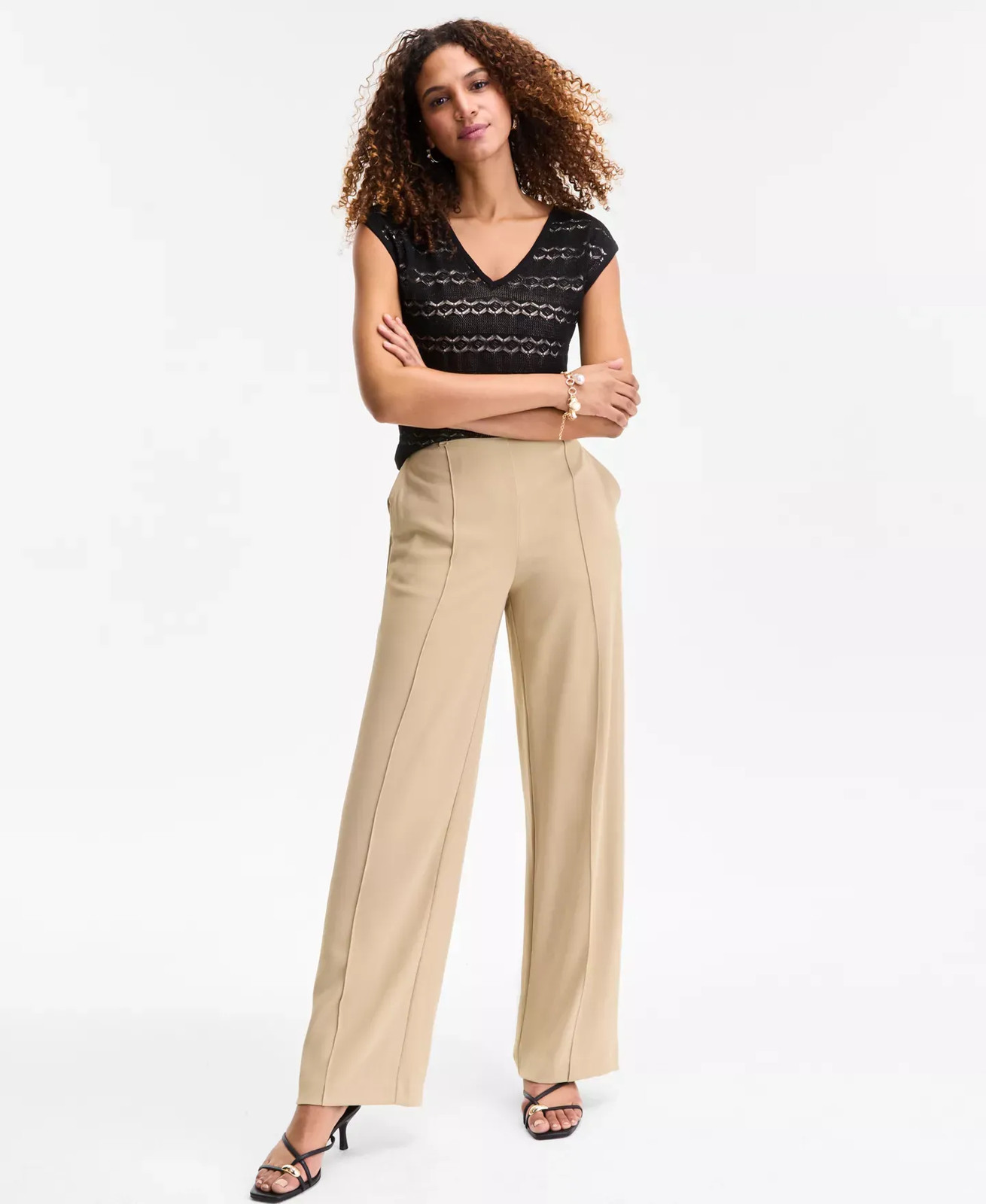 I.N.C. International Concepts Women’s Pants Sz S Straight-Leg