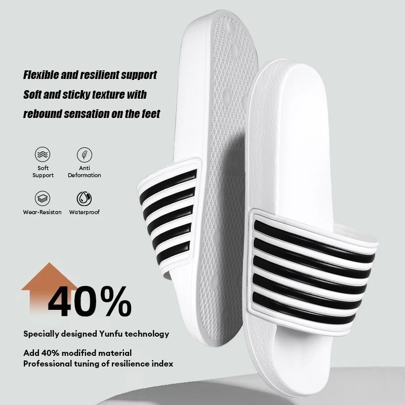 Men’s Slides Sandals EVA Foam Comfortable Non-Slip Women’s Massage Slippers for