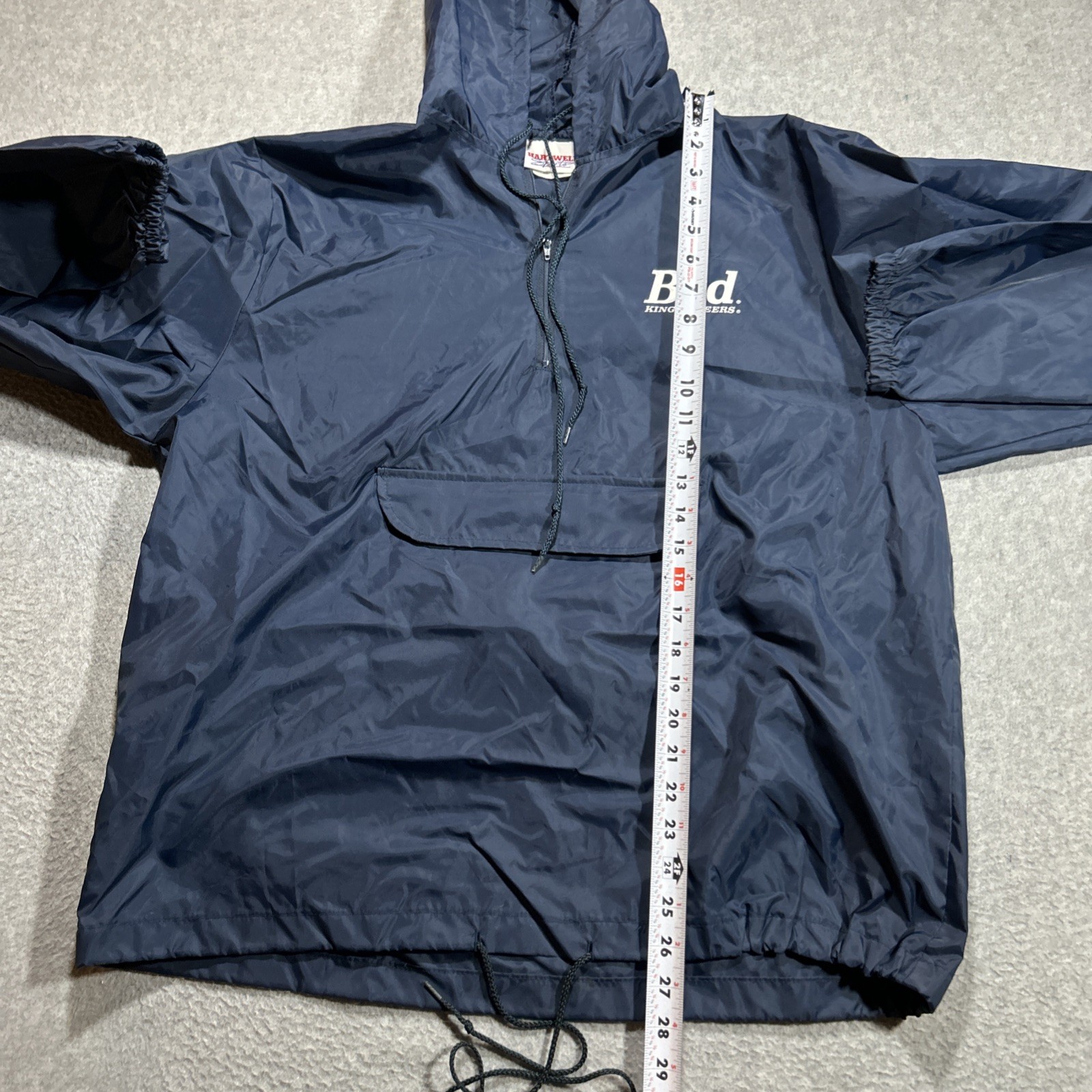 VTG 90s Bud King of Beers Pullover 1/2 Zip Windbreaker Jacket – Mens Large L