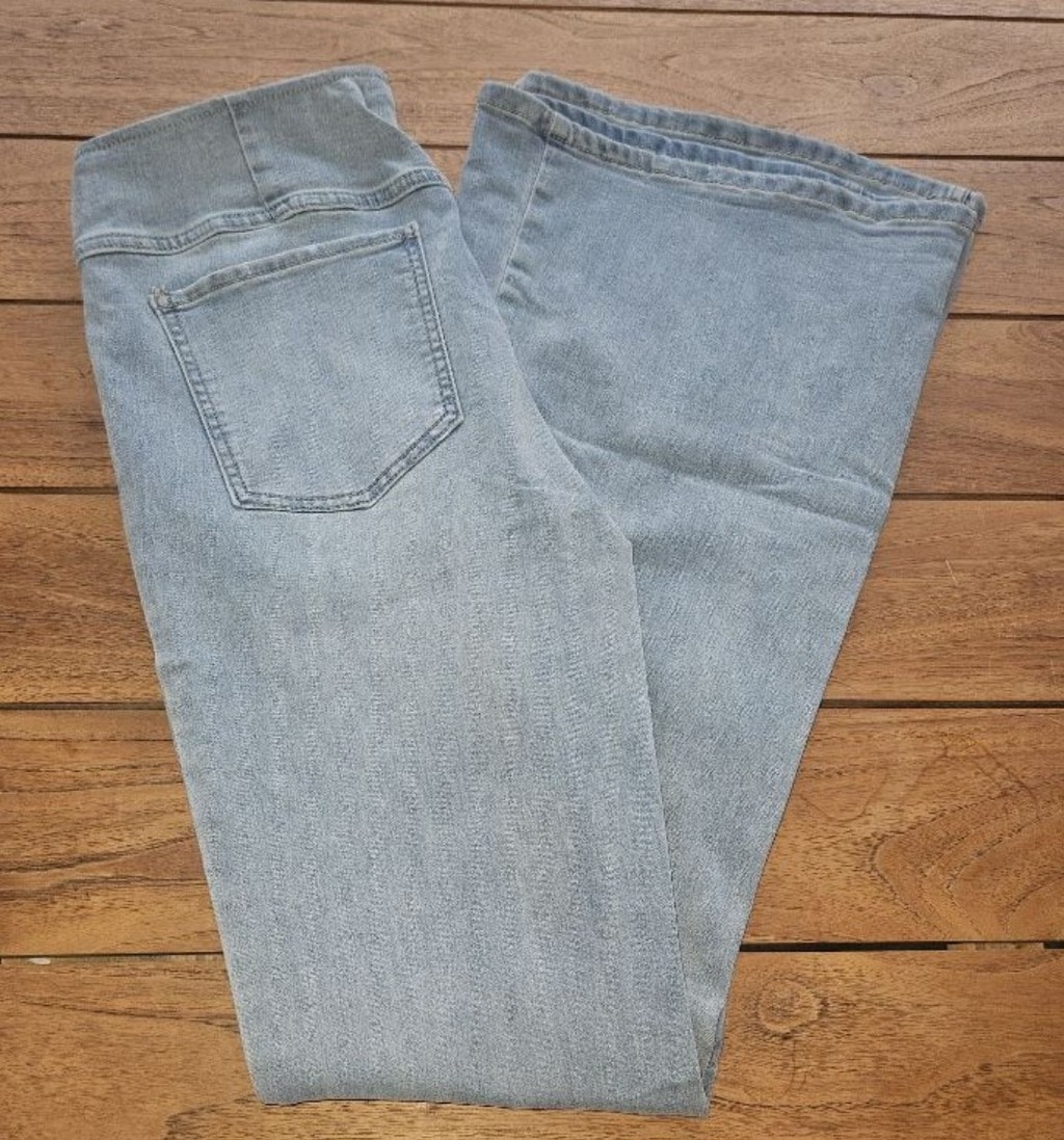 EUC Free People We The Free Penny Pull-On Flare Jeans Womens Glass Blue Sz 30