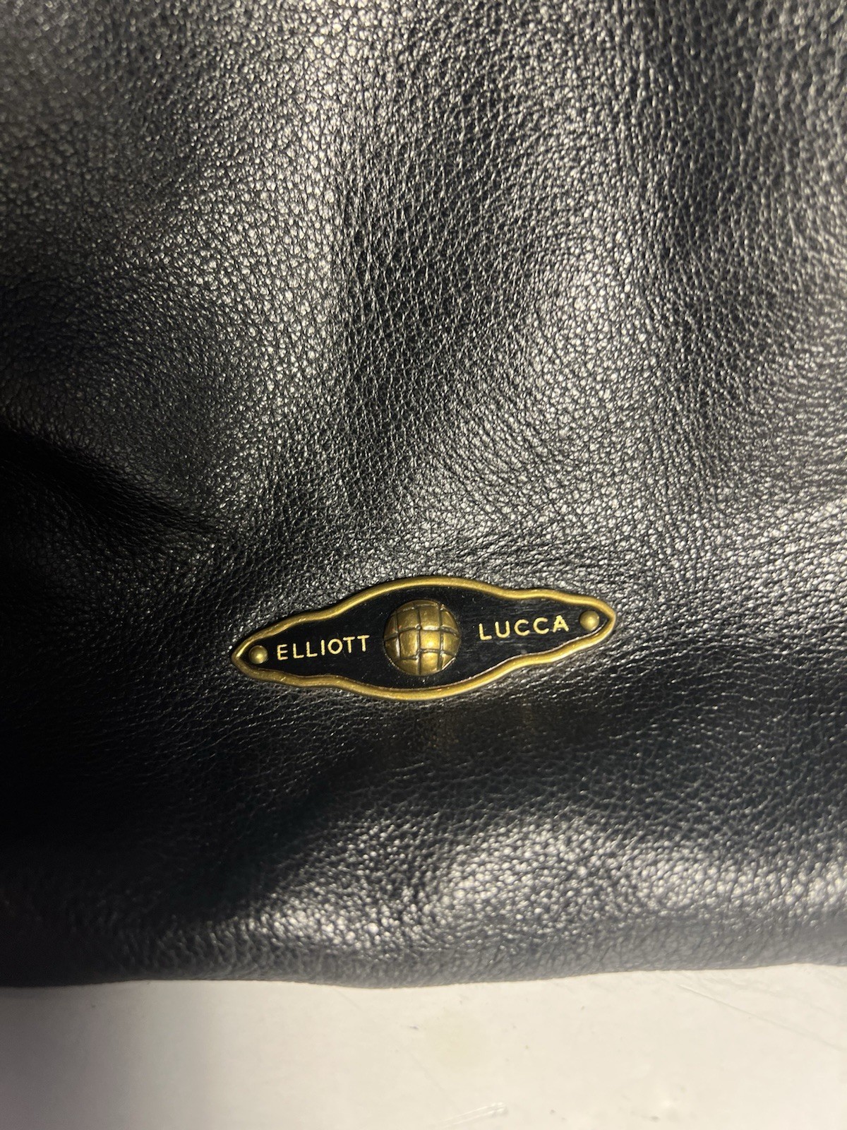 ELLIOTT LUCCA SINTRA Black Soft Pebbled Leather Hobo Shoulder Bag Tassels 10+!