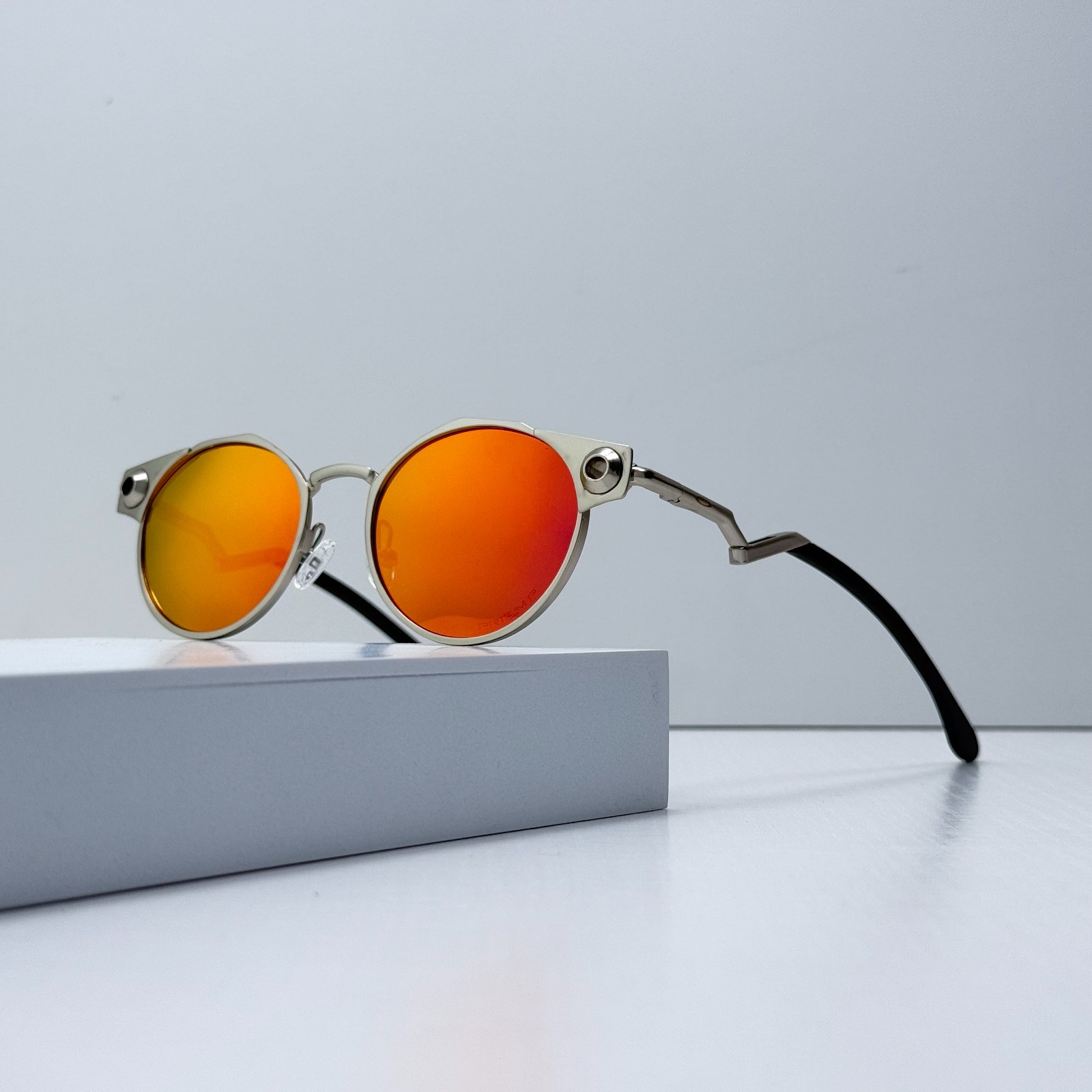 Oakley Deadbolt OO6046 Satin Chrome Fire Iridium Titanium Sunglasses