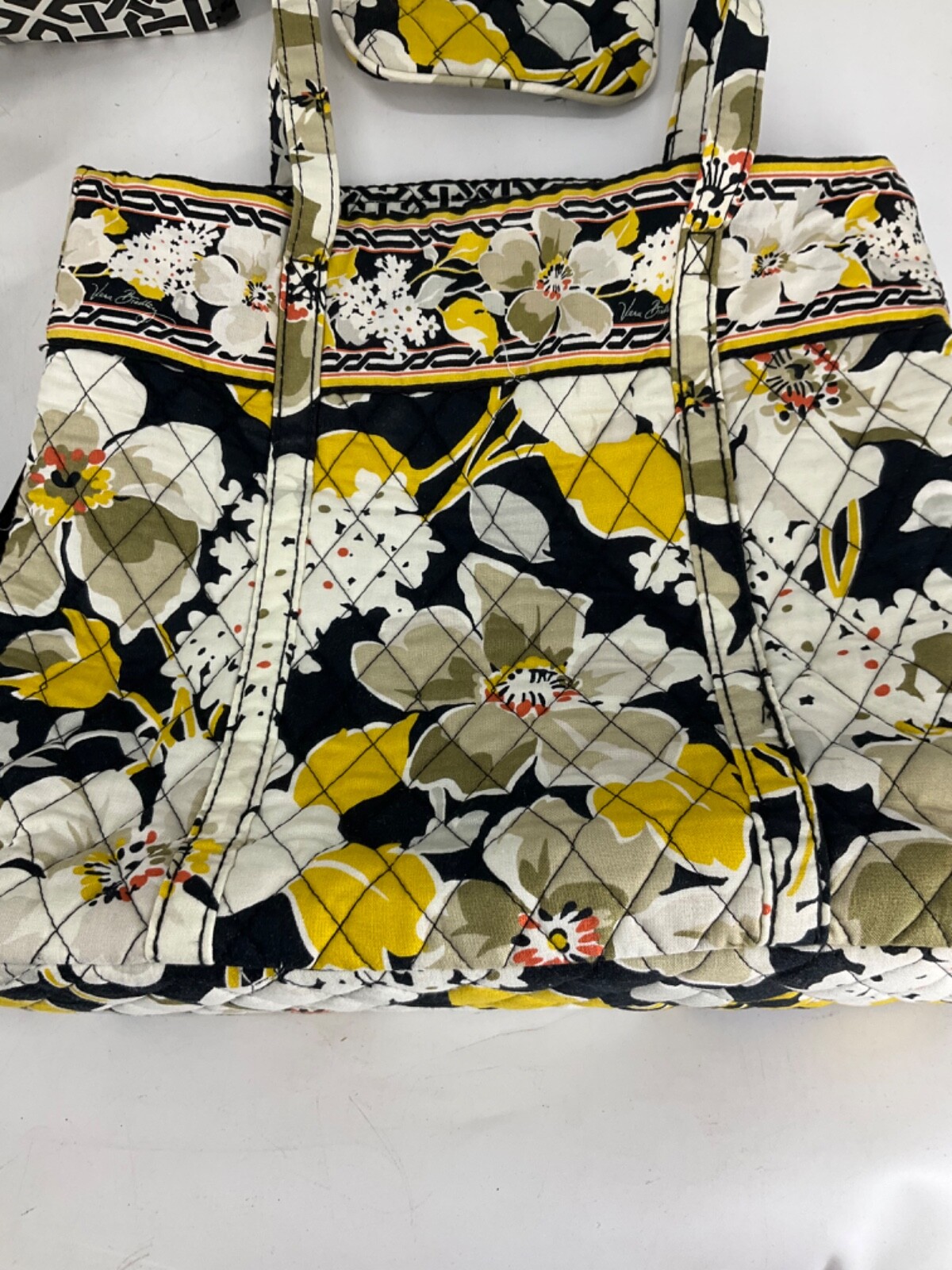 12 PIECES Vera Bradley Dogwood Pattern Travel Set Tote Cosmetic Bag Wallet Case