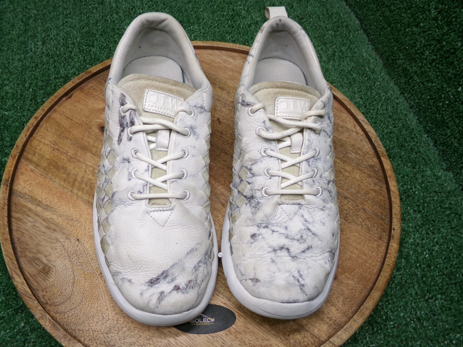 Vans Mens Tesella Grigio White Marble Woven Skate Shoes Sneakers Size 11 US