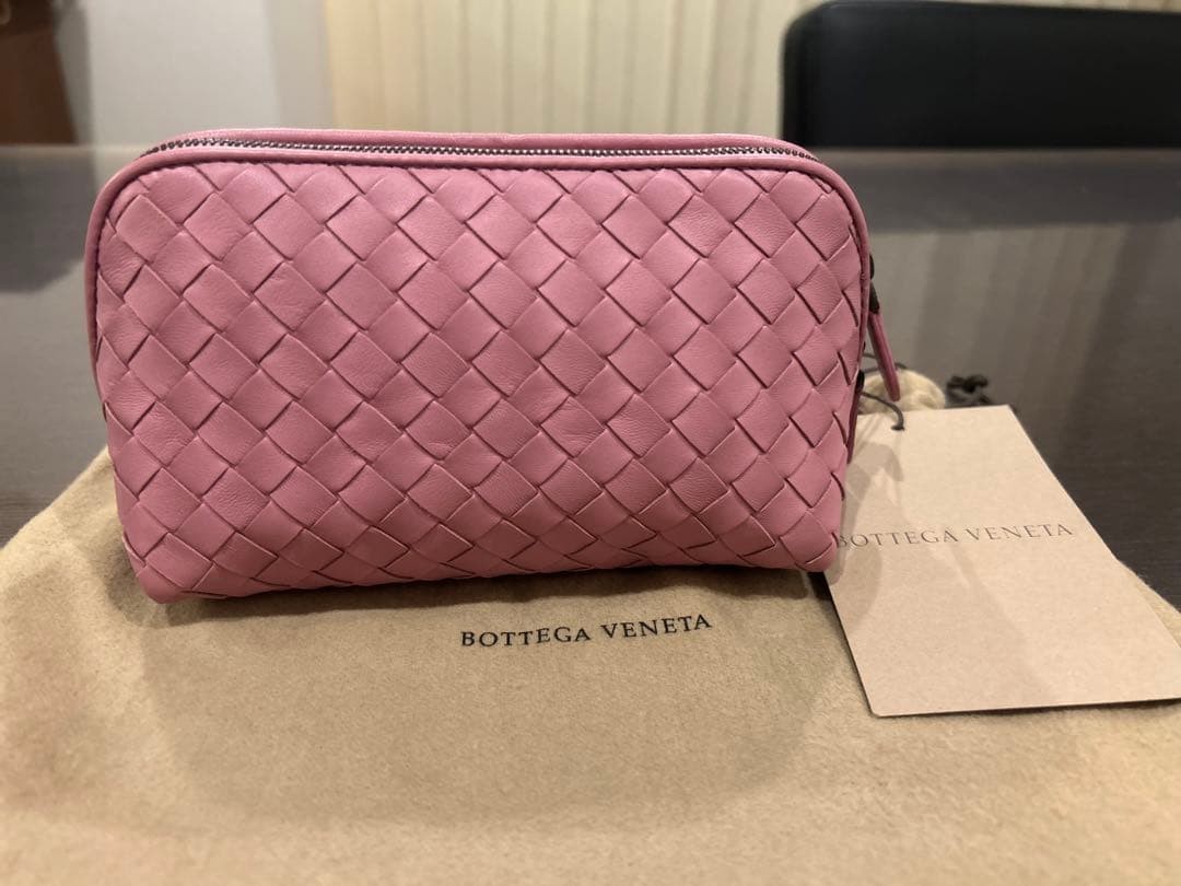 Bottega Veneta Pink Leather Pouch