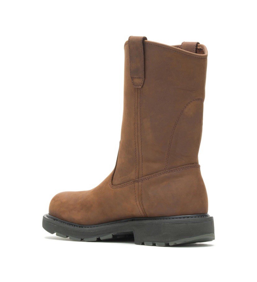 Wolverine Men DD Wellington Work Boots Leather Steel Toe • Size 10M • Fast Ship!