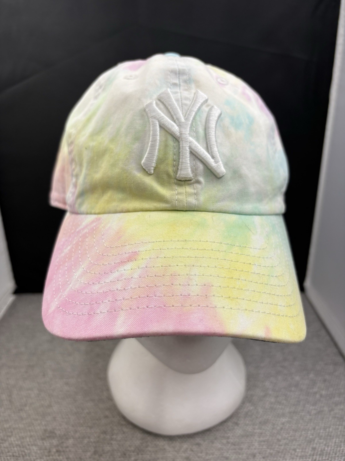 ’47 Brand New York Yankees Hat Cap Pastel Tie Dye Clean Up Strapback MLB