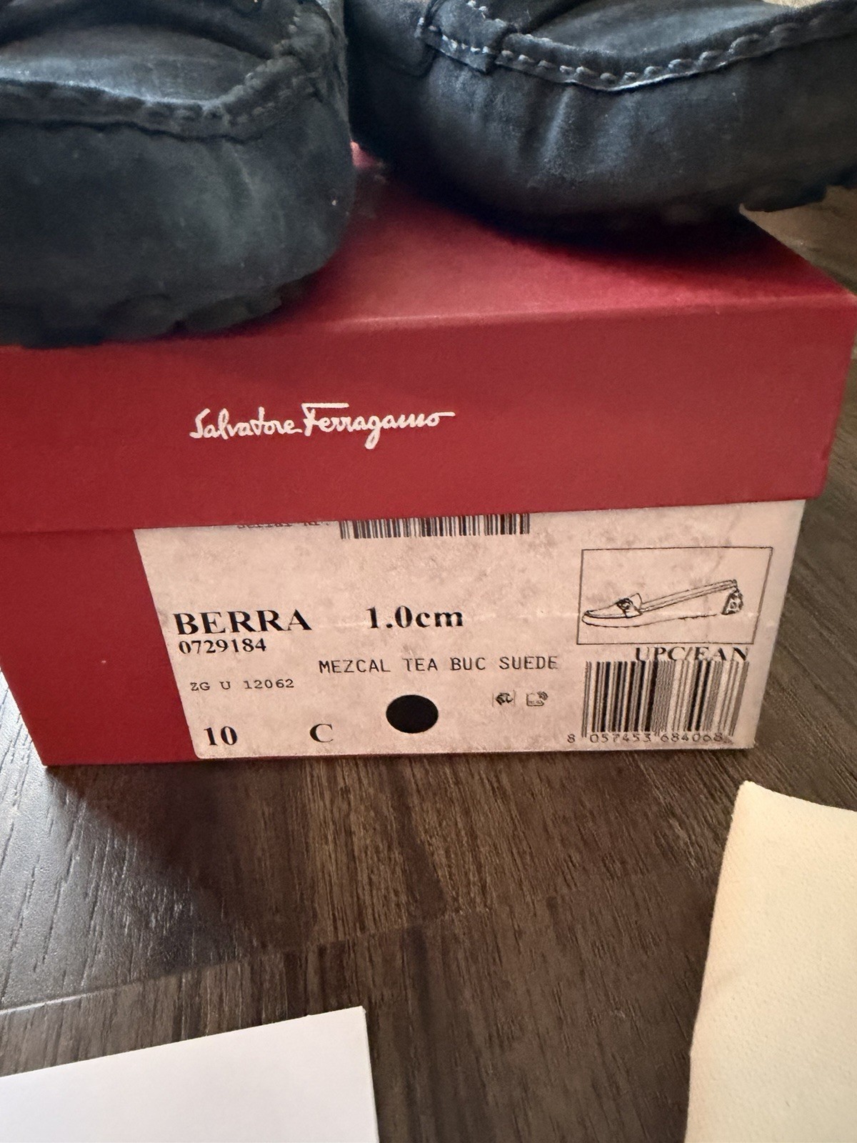 Ferragamo Women Suede Berra Loafers Blue Size 10