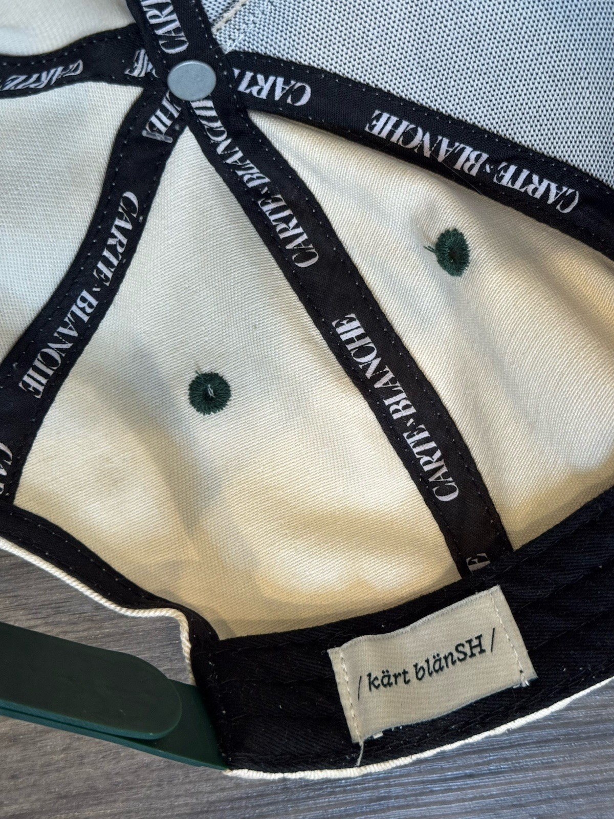 Carte Blanche Hat Snapback Beige Green PFD Streetwear Skate Skateboard Casual