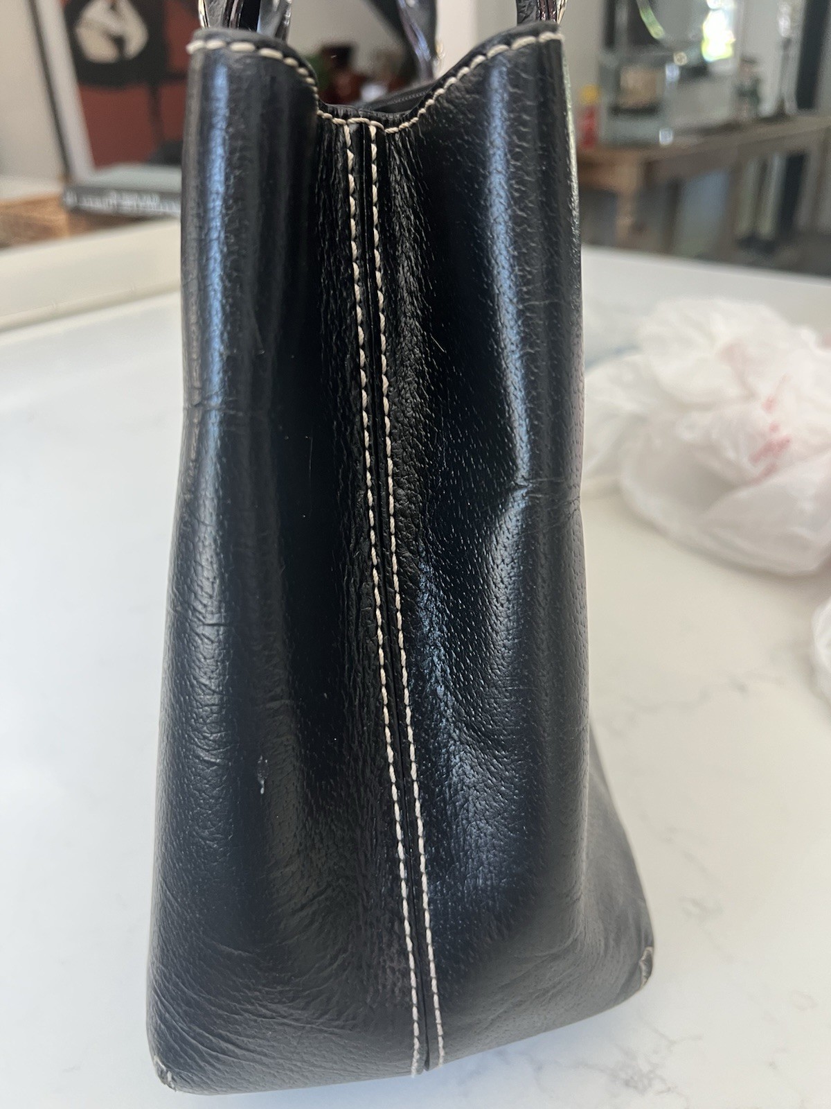 Kate Spade Wellesley Quinn Black Leather Tote Shoulder Bag WKRU0892 Purse