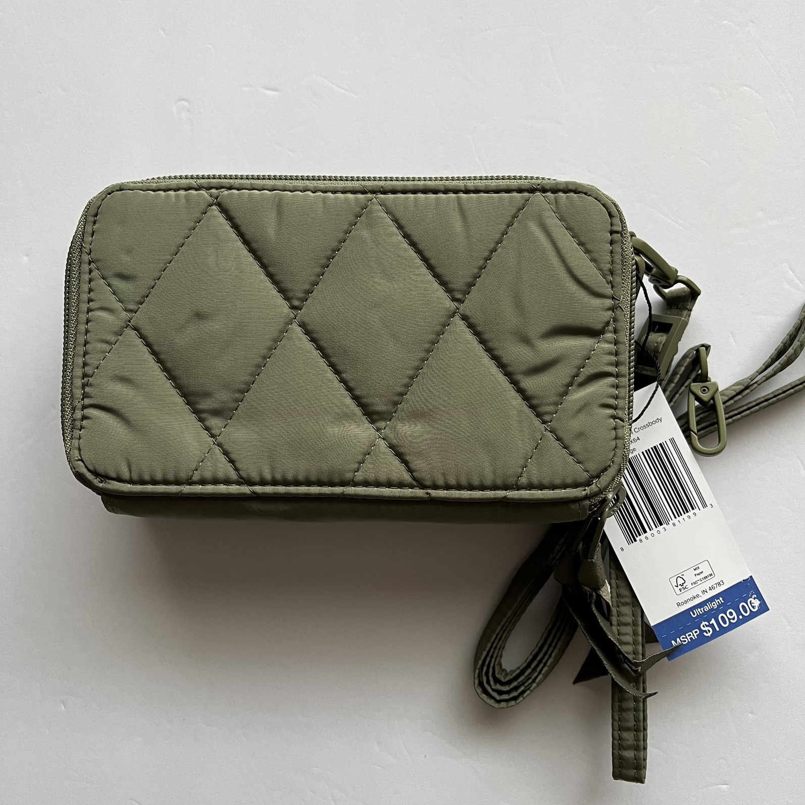 Vera Bradley Ultralight RFID 3-In-1 Crossbody Sage MRSP $109 NWT