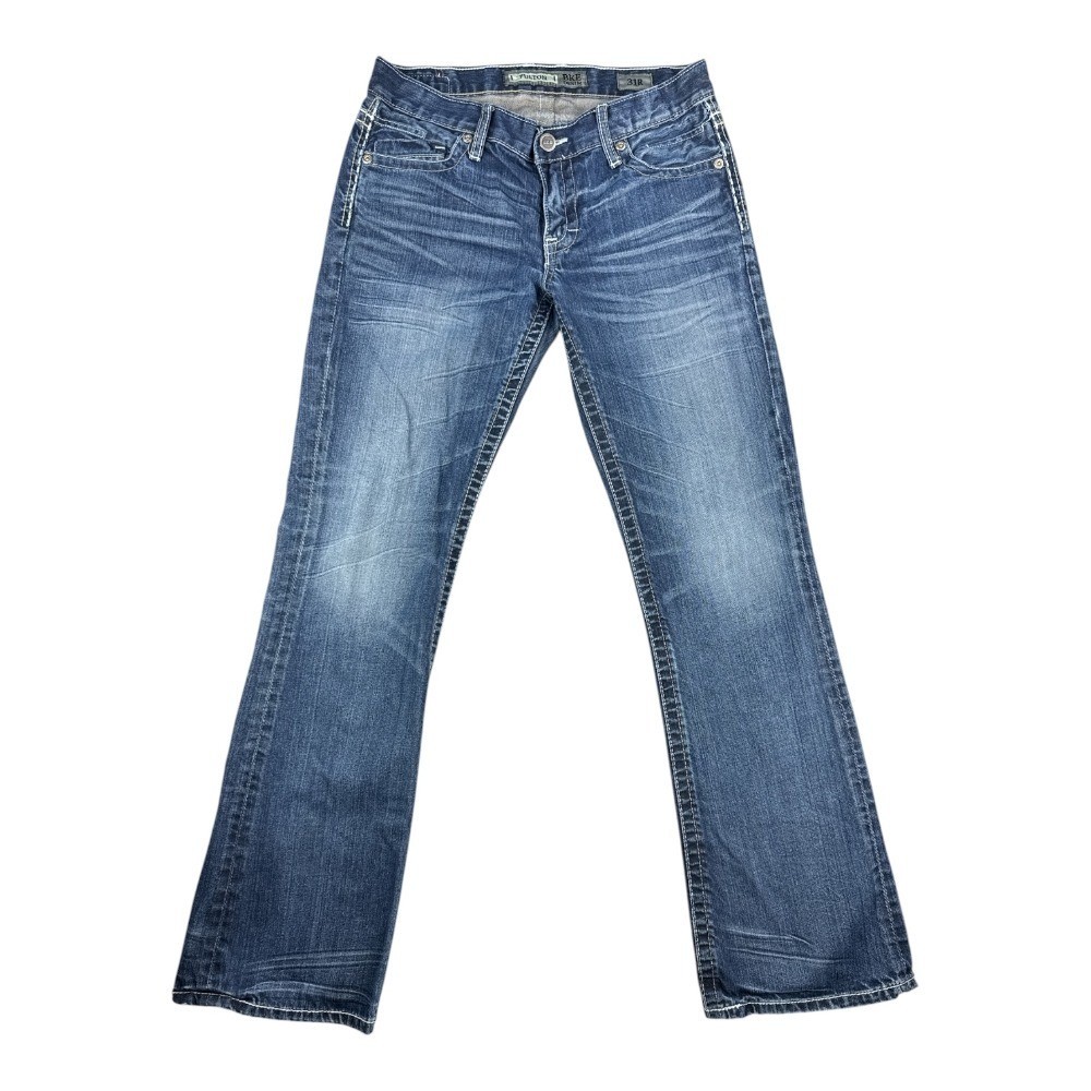 BKE Buckle Fulton Bootcut Jeans Men’s 31R Low Rise 100% Cotton Contrast Trim Y2K