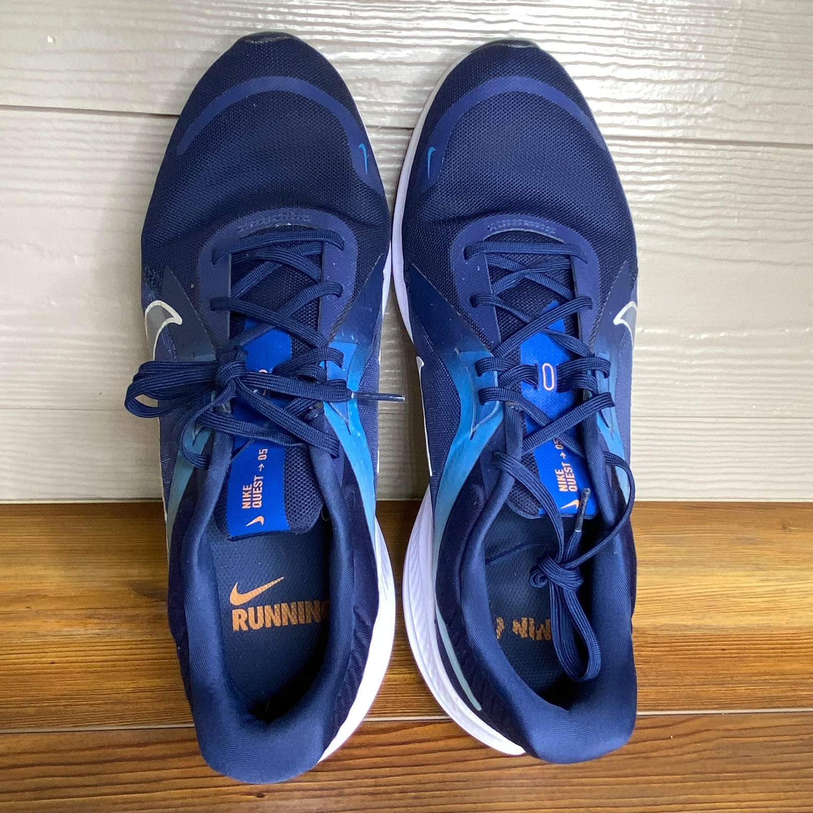 Nike Quest 5 Shoes Mens Size 13 Blue Mesh Running Athletic Sneakers DD0204-400