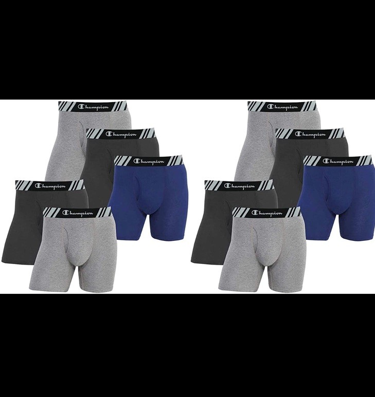 Champion Elite Men’s Boxer Briefs 10-Pack All Day Comfort Double Dry X-Temp…