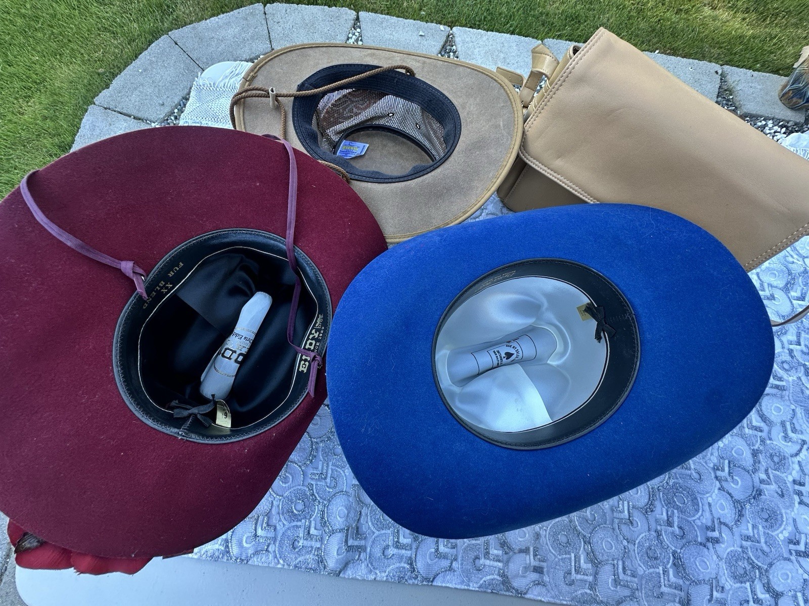 Vintage Hat Collection Lot-Eddy Bros Fur Blend,Dyna Felt,Barham , See Discript!