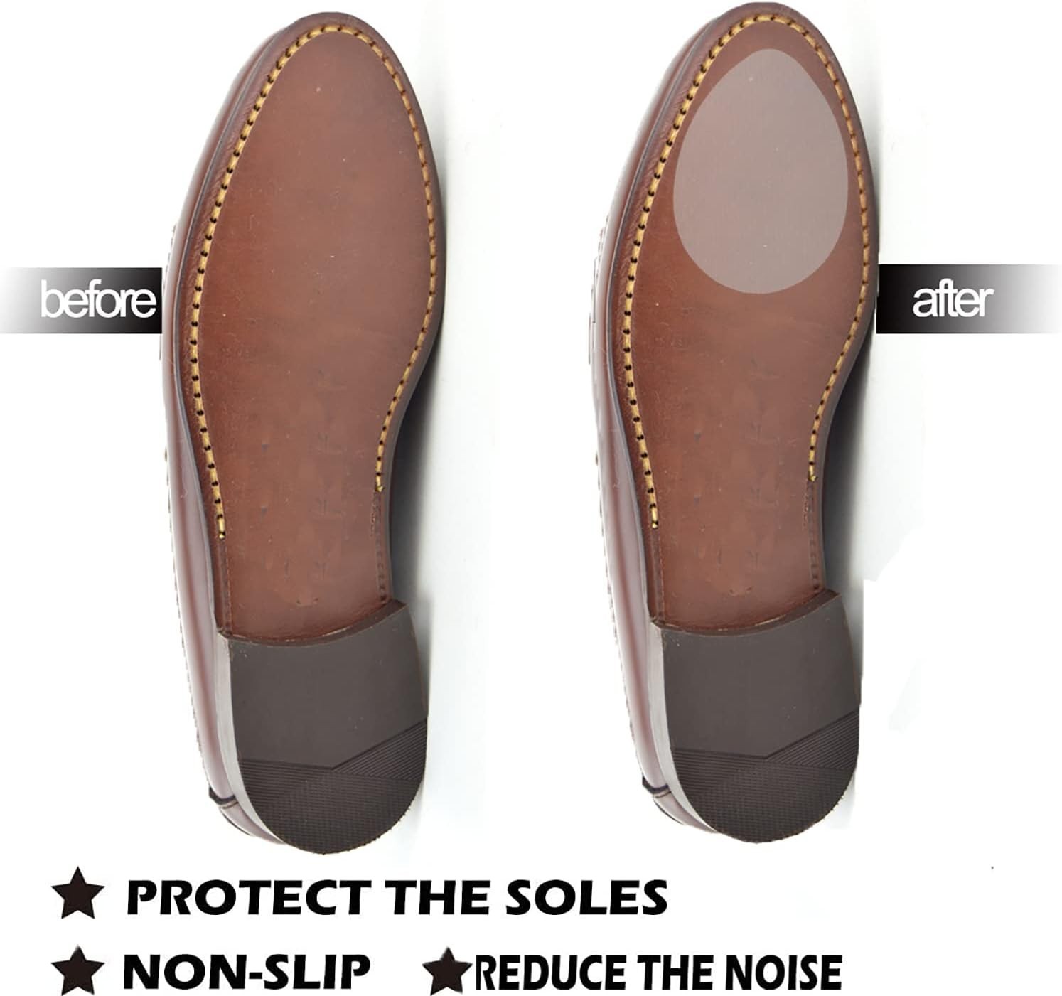 Durable High Adhesive Non-Slip Shoe Pads – Noise Reducers for Comfort & Safety