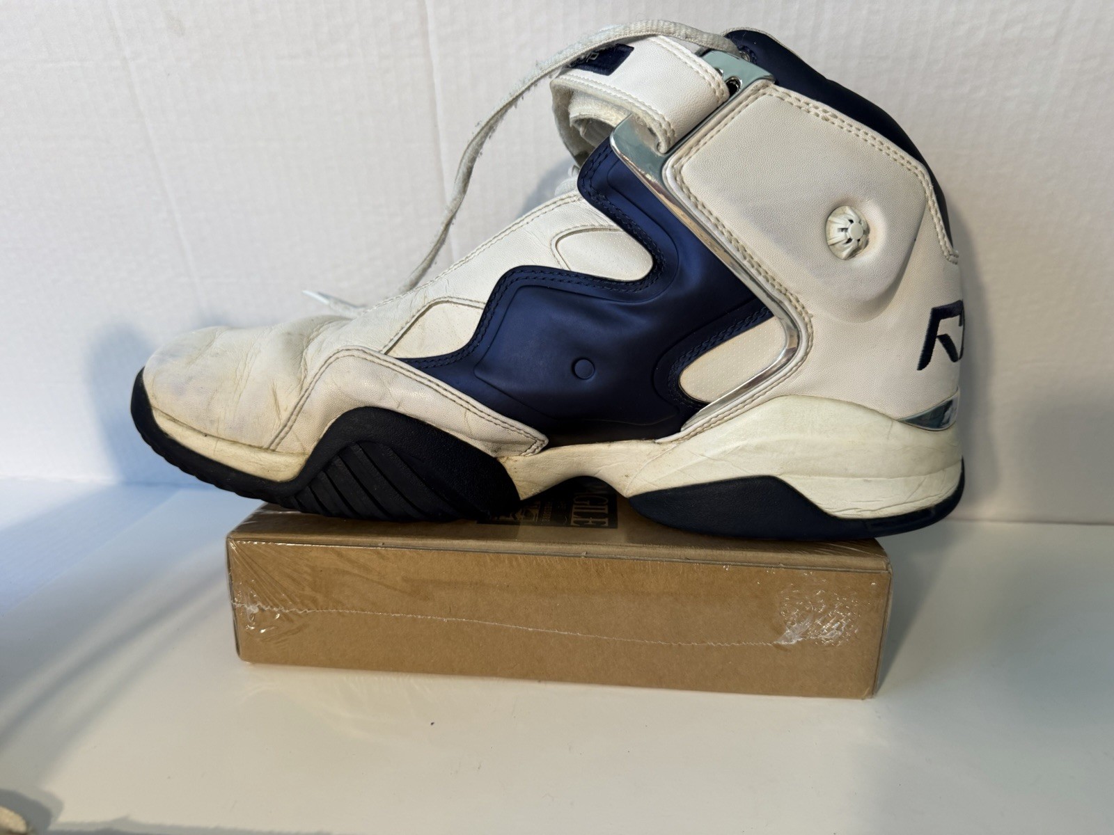 vintage pair of Reebok ATR The Pump basketball shoes,