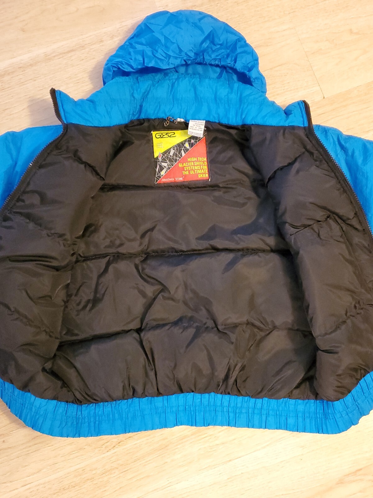 Adult M Jonathan Stone Glacier Shield Feather Down Puffer Ski Jacket Teal Vtg