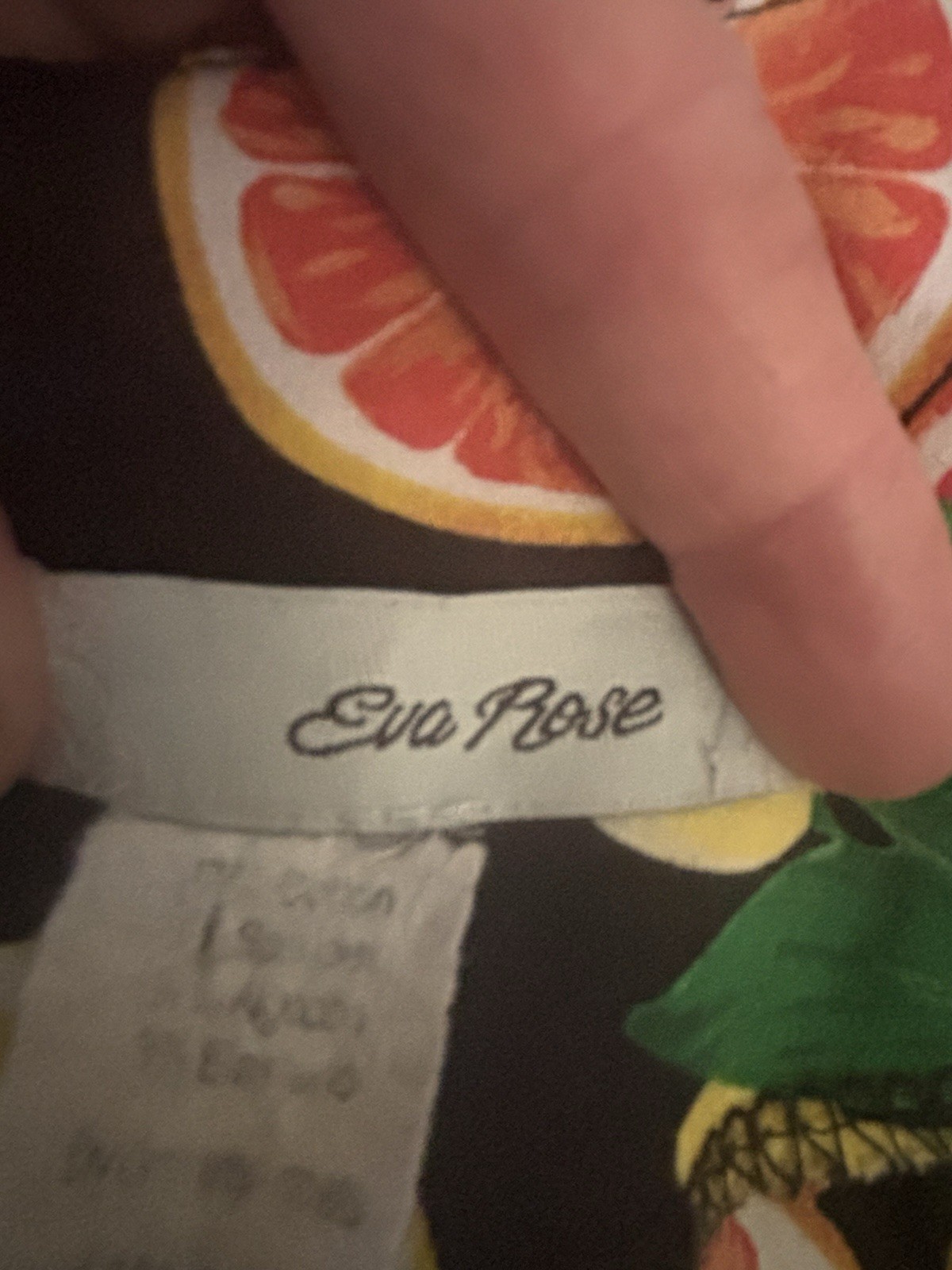 Eva Rose 50s Style Citrus Fruit Fit & Flare Dress Rockabilly Lindy Hop Size M