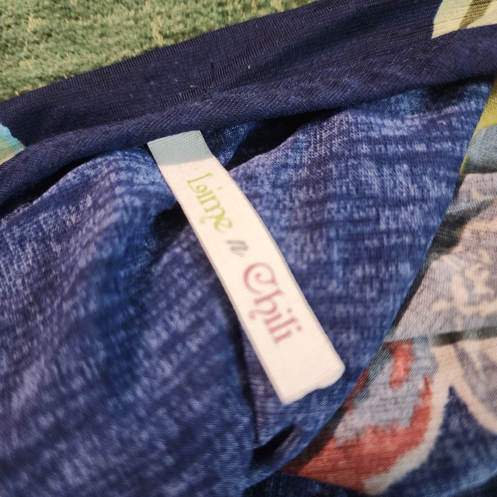 LIME N CHILI Size Medium Stretch Knit Blue Floral Floor Length Sleeveless Maxi