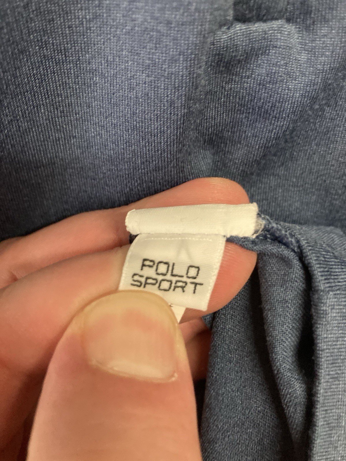 Men’s Polo Sport 1/4 Zip Pullover Performance Moisture Wicking Blue Size Large