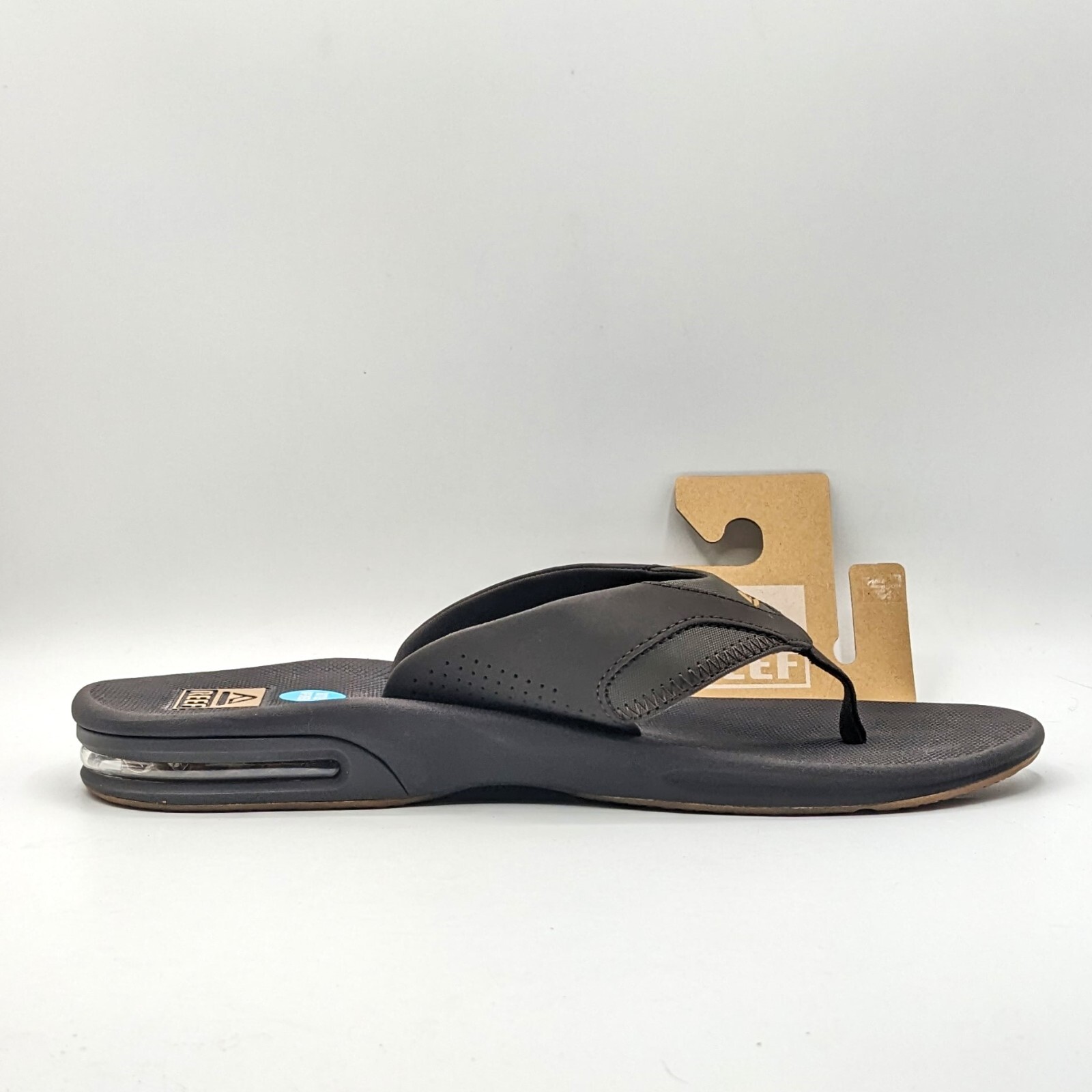 REEF “Fanning” Men’s Flip-Flop Sandal & Sole Bottle Opener (Brown/Gum) Size NEW