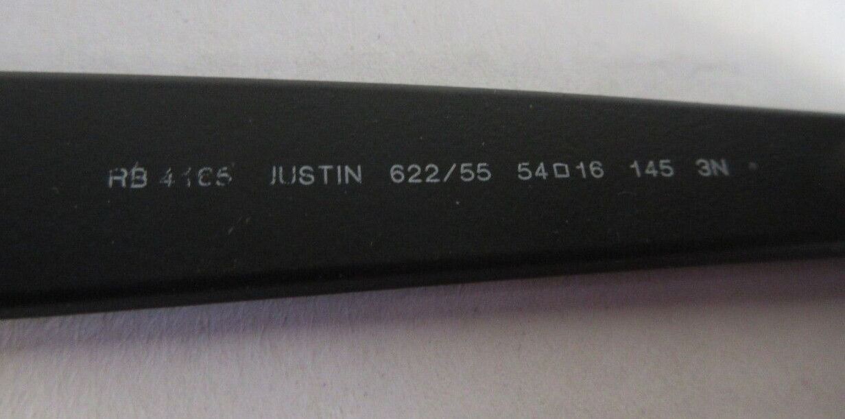 Ray Ban RB 4165 Justin 622/55 Sunglasses Frame Made in Italy