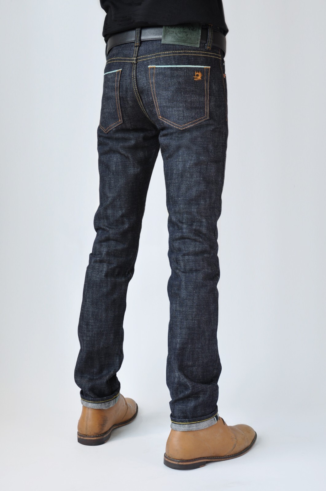 Simple&Raw Sk824 GreenRover 18oz. Selvedge Denim Men’s Jeans Slim Straight Fit