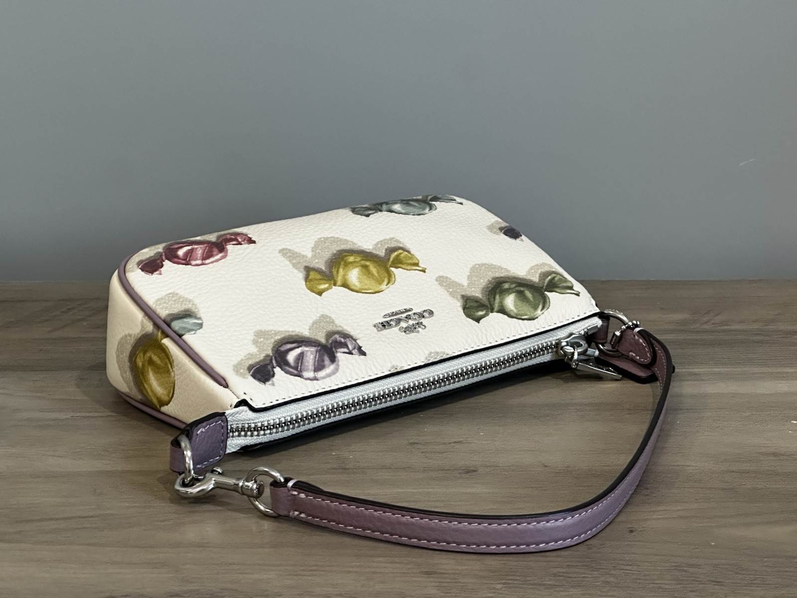COACH Nolita 19 With Candy Print Coated Canvas & Leather Bag CDC26 Chalk/Jasmine