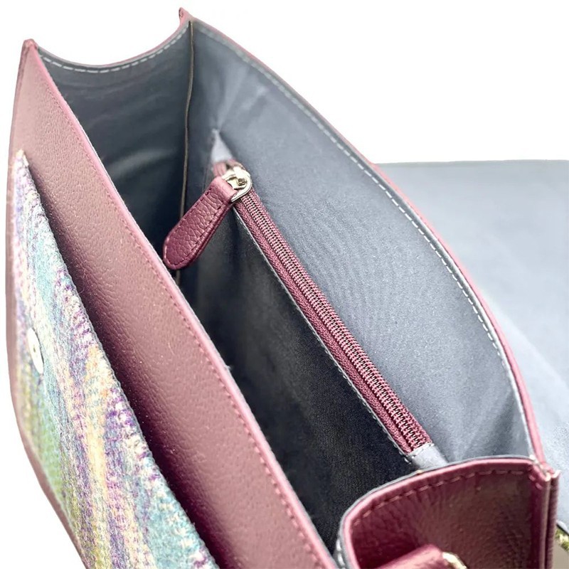 Maccessori Harris Tweed & Vegan Leather Messenger Bag Adjustable Cross Strap