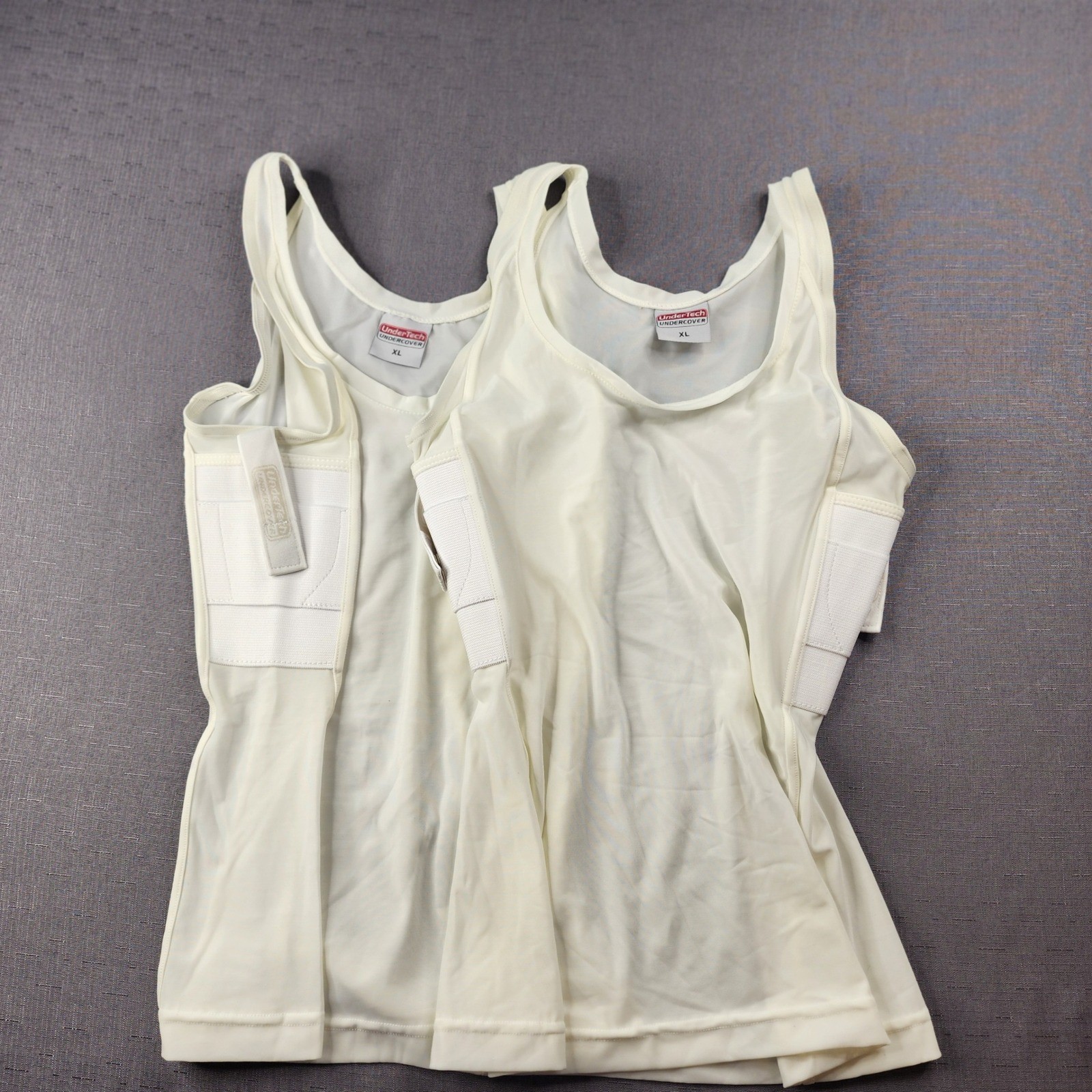 UnderTech Undercover Concealed Carry Tank Top Lot of 2 White Womens XL CCW Shirt