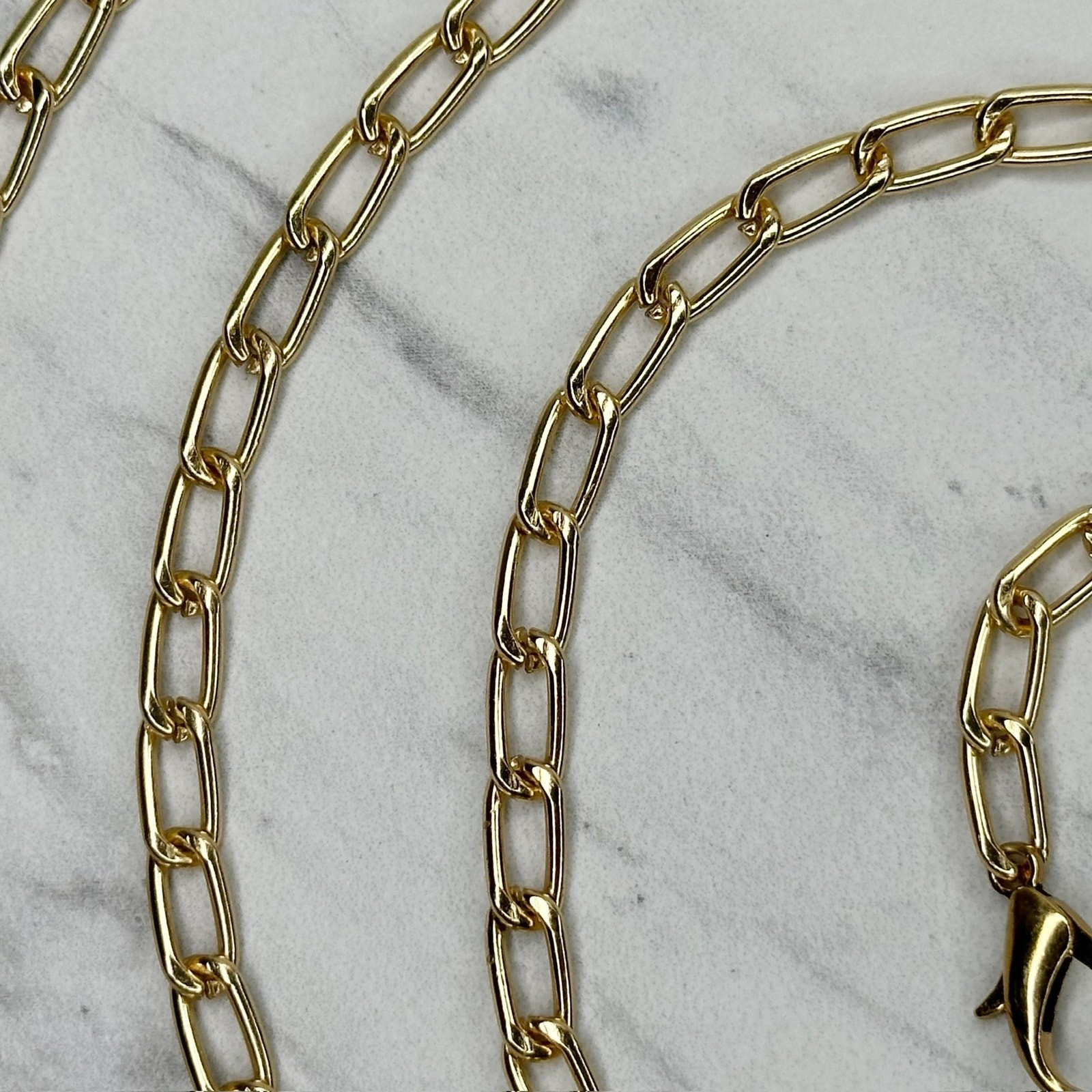 Gold Tone Chain Link Purse Handbag Bag Replacement Strap