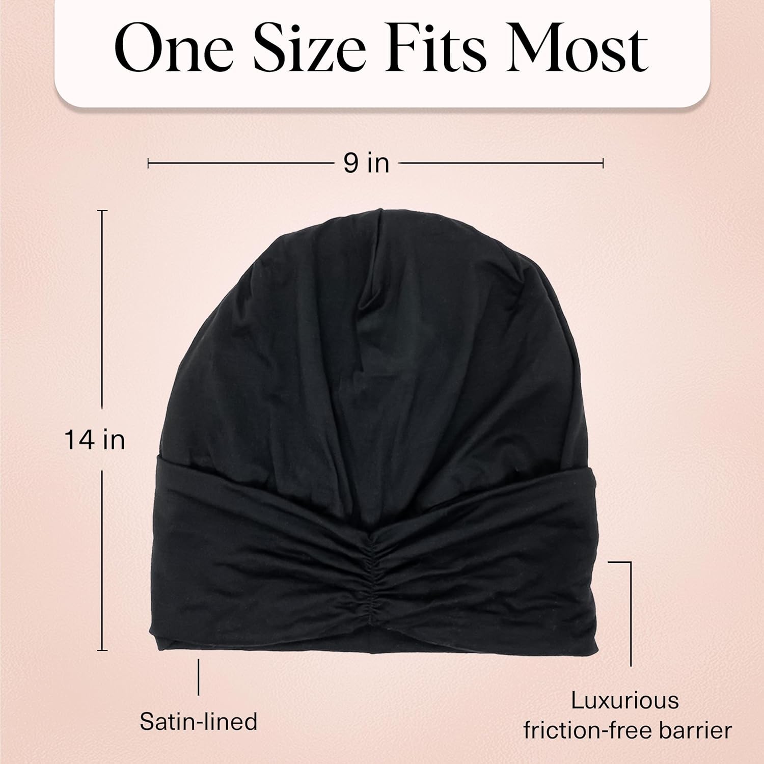 Kitsch Satin Lined Beanie – Softer than Silk Bonnet For Sleeping Women, Breathab