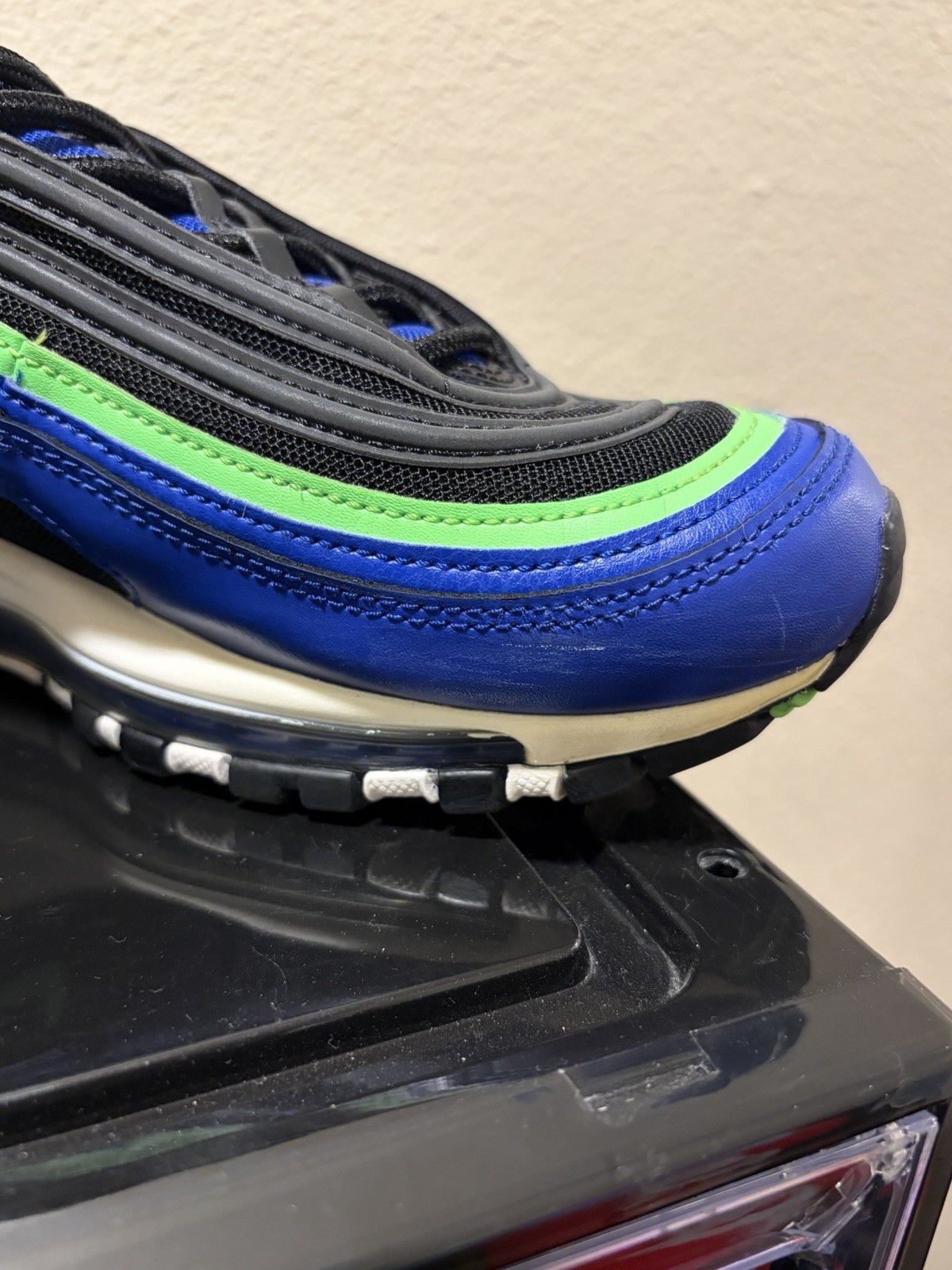 Nike Air Max 97 Royal Blue Neon Men’s Low Top Lace-Up Cushioned CW5419-400