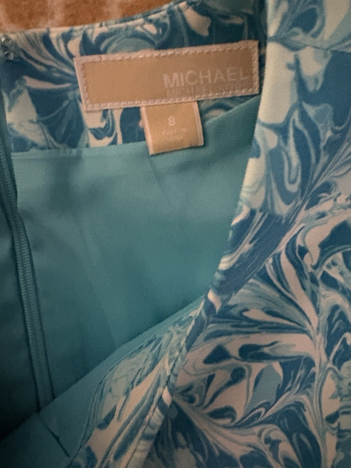 Michael Kors Turquoise And White Dress
