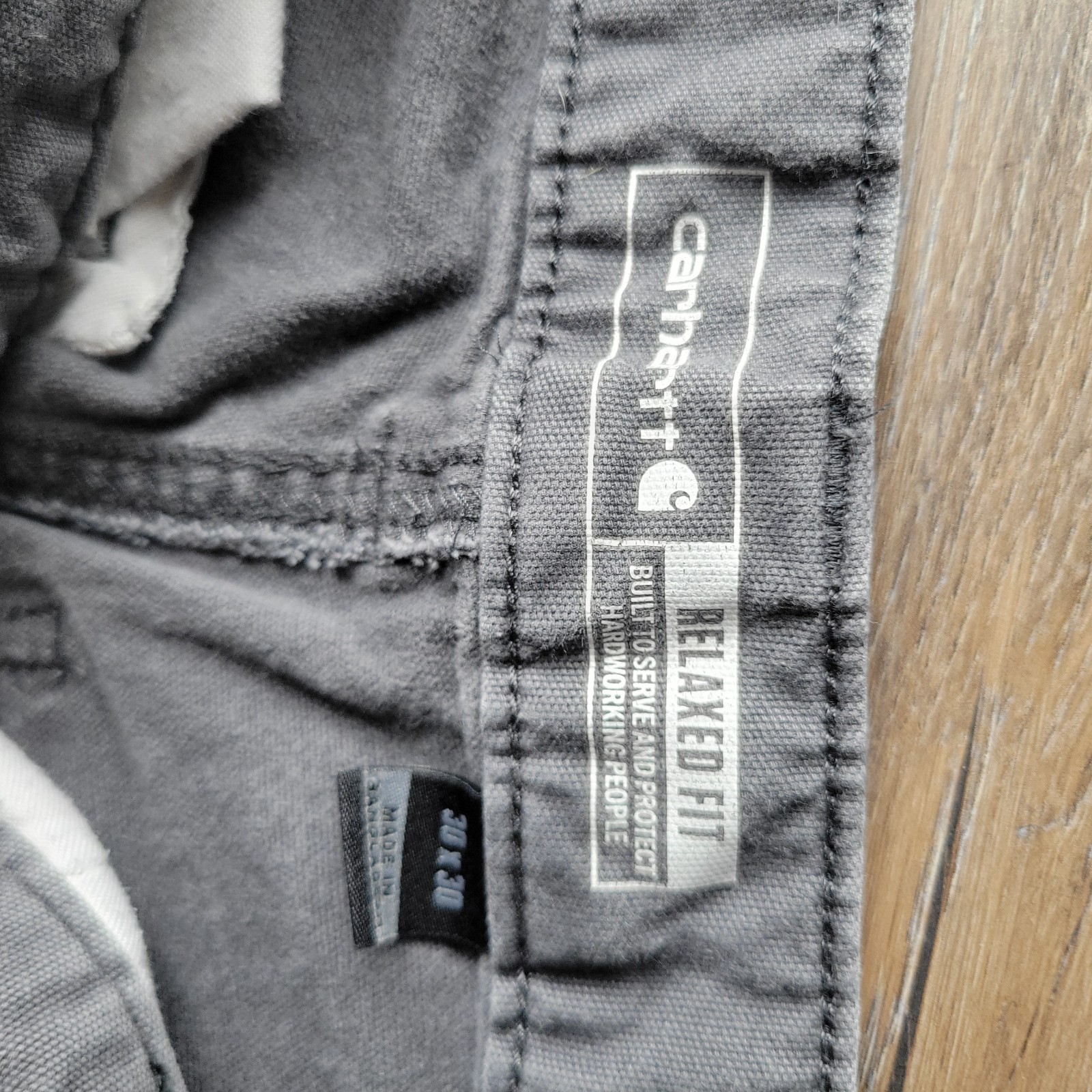 boundle of 2 B11 Relaxed Fit Gray Cotton Canvas Cargo Work Pants Mens 30