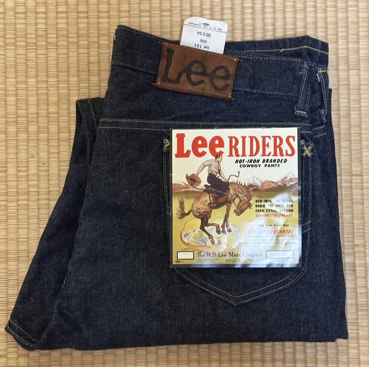 New Unused W33 Lee ARCHIVES RIDERS 101-Z 1945 MODEL 101Z Jeans LM6321-89