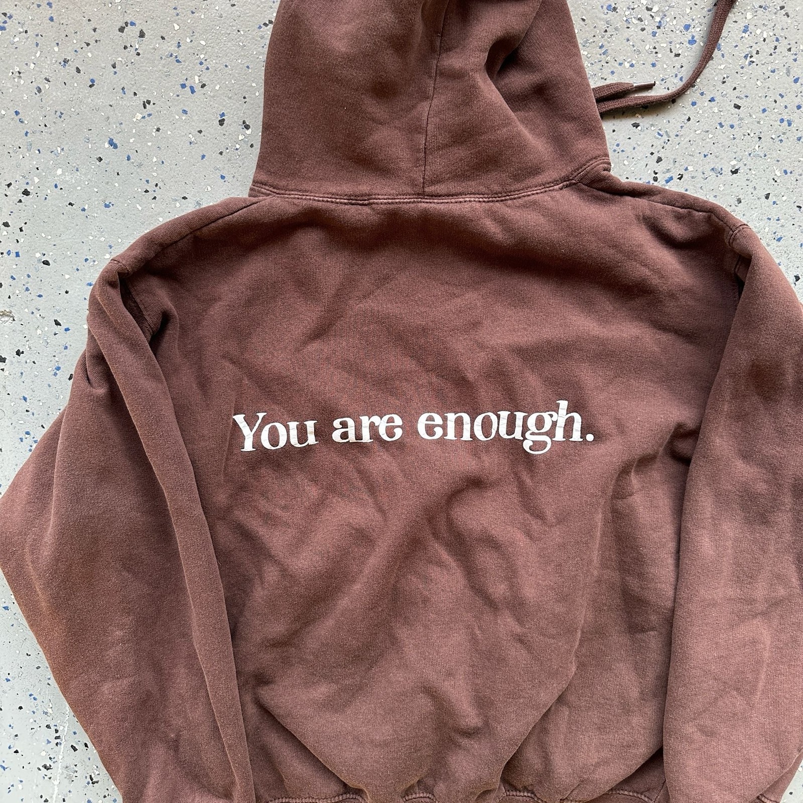 Vintage Brown She is Enough Oversized Boxy Hoodie Size Large