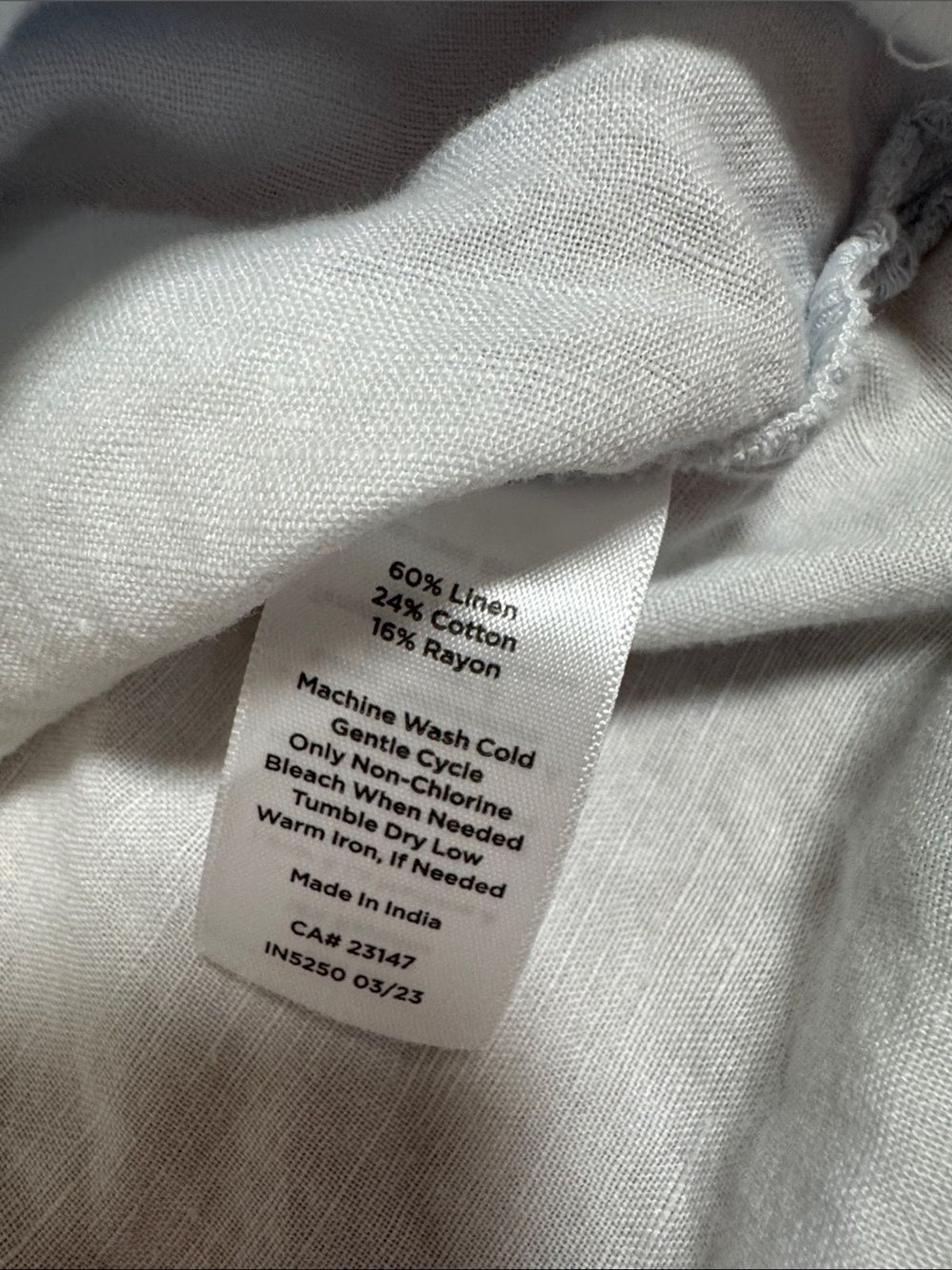 Talbots ombré pullover tunic blouse linen blend dip dye size large