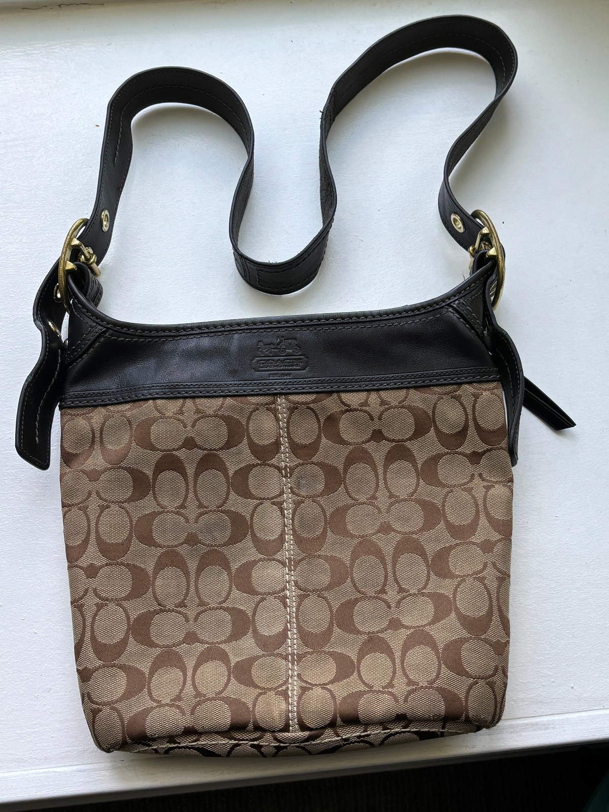 Vintage Coach signature duffle bleecker hobo bag #11437