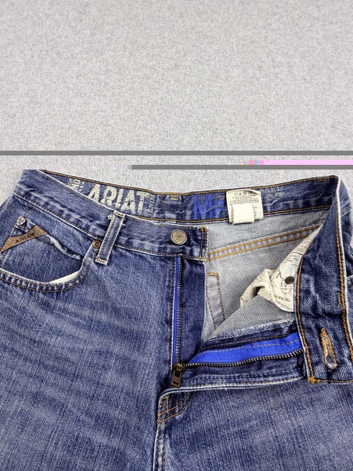 Ariat M2 Relaxed Boot Cut Jeans Mens 30×32 Blue Denim Cowboy Western Workwear