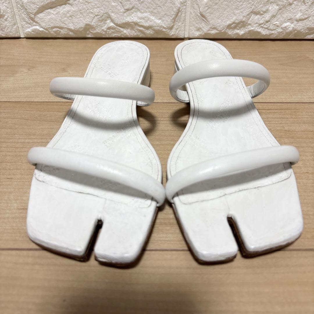 Maison Margiela Tabi Leather Flat Sandals 22.5Cm Women Sandal Shoes Original Col