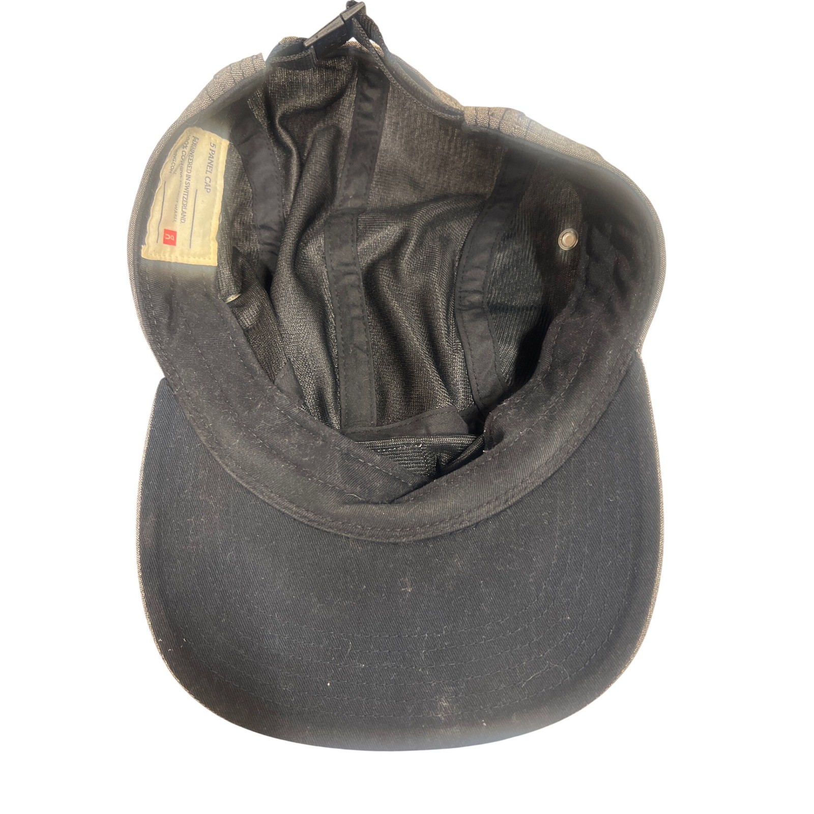 On Running Hat Unisex OS Grey 5 Panel Cap Swiss Engineering Adjustable Strap SEO