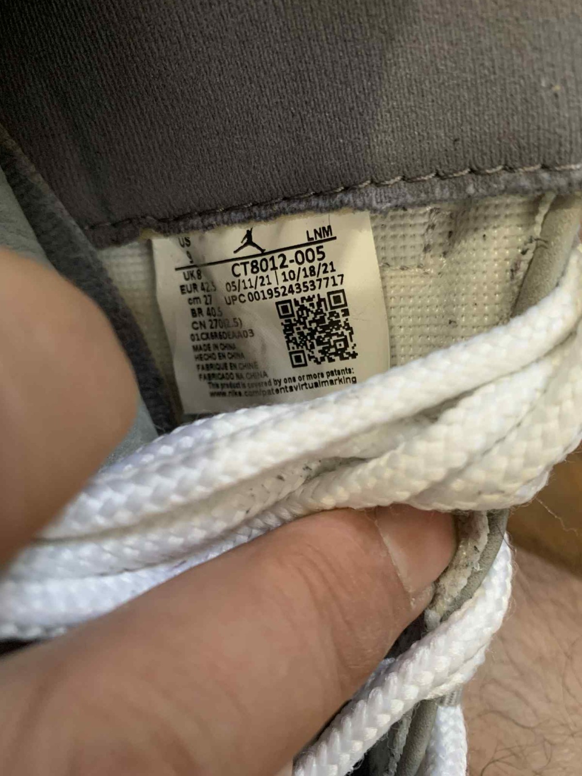 Size 9 – Jordan 11 ‘Cool Grey’ [CT8012-005] (case)