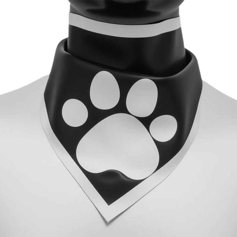 Latex triangular dog paw scarf (not including dog mask)