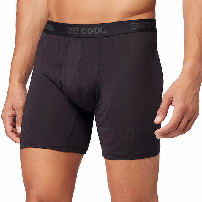 32 Degrees Men’s Comfort Mesh Boxer Brief, 6-pack Nylon Mesh Quick Dry Comfort