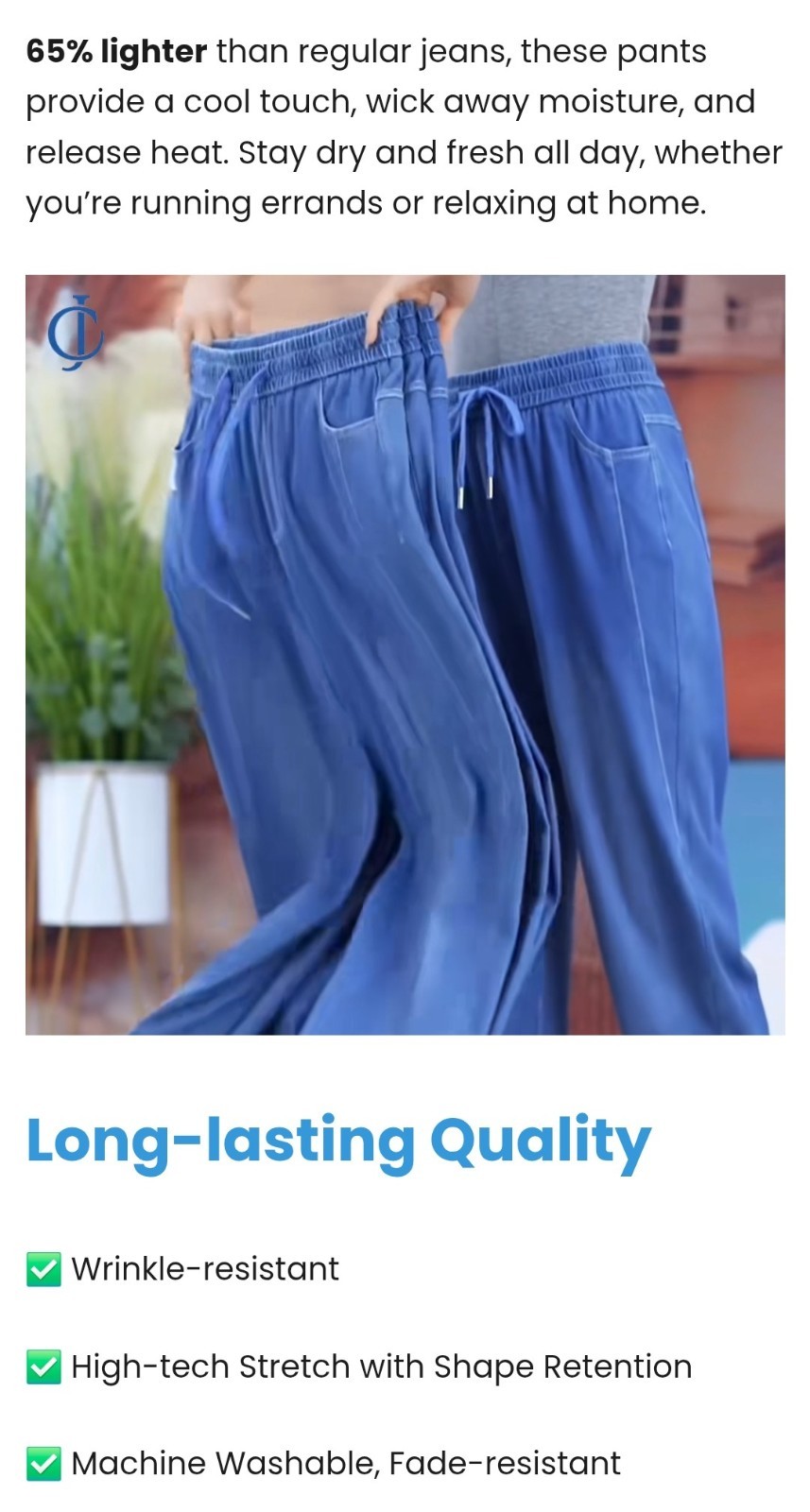 Summer – weight Jeans 3x Elastic Waist 2pr (1) Med Blue (1) Drk Blue NWT