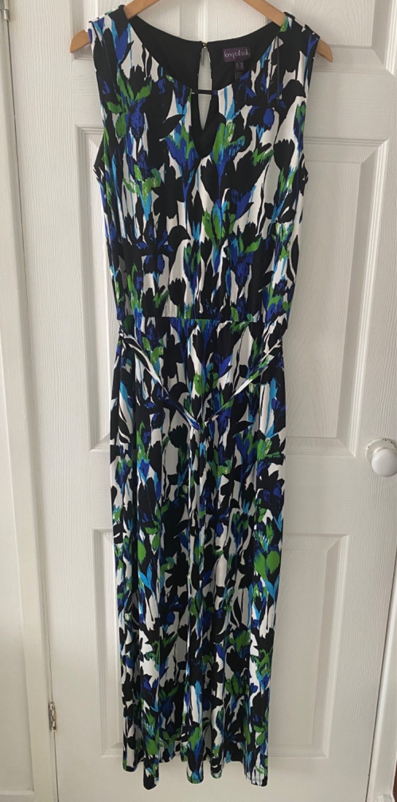 Long Tall Sally Maxi Dress LTS Tall Women Dress Abstract Silky Jersey Size 14 16